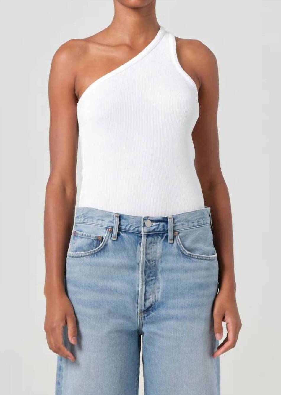 NEW AGOLDE verica tank top in white